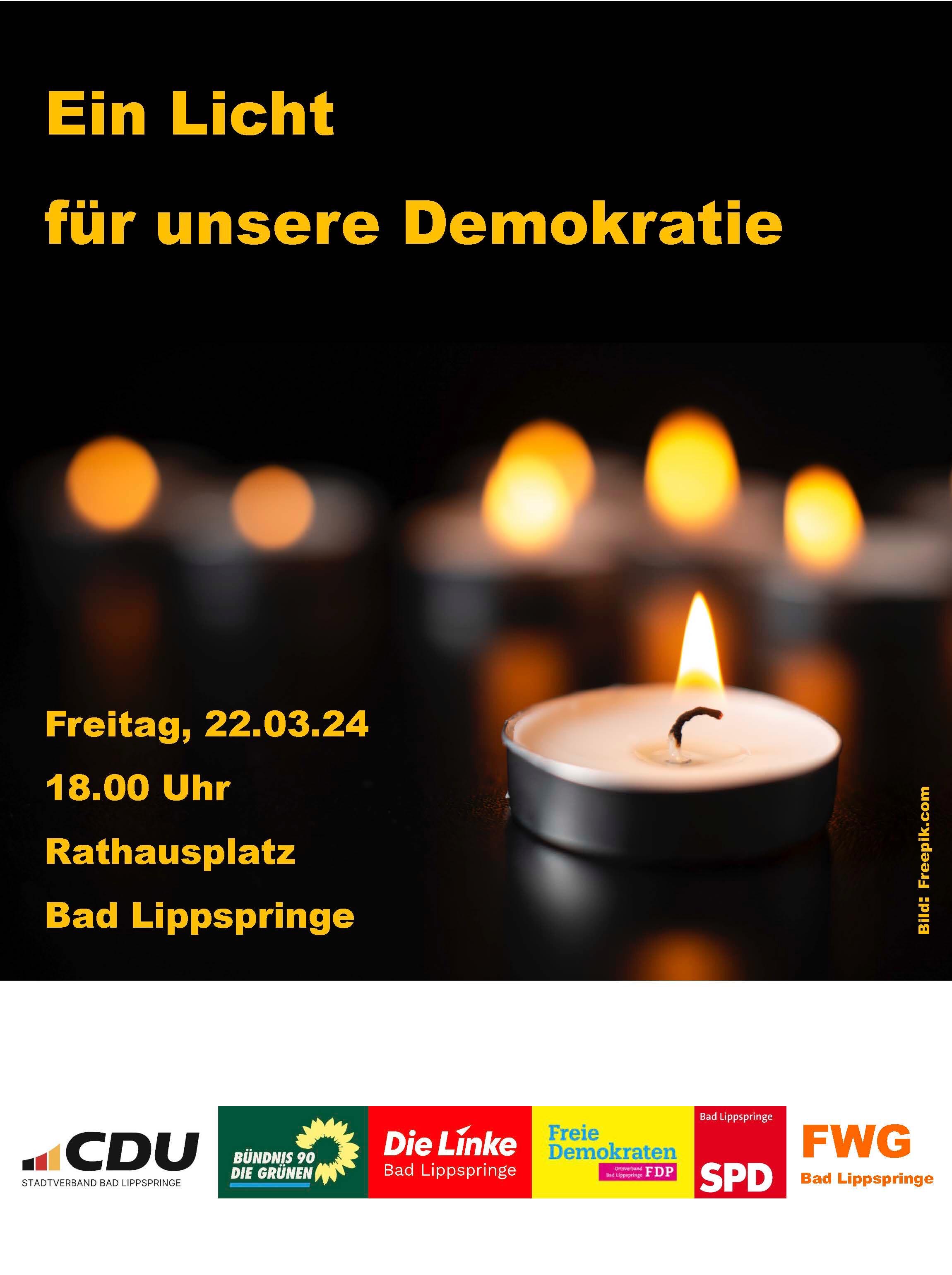 Ein Licht für unsere Demokratie!